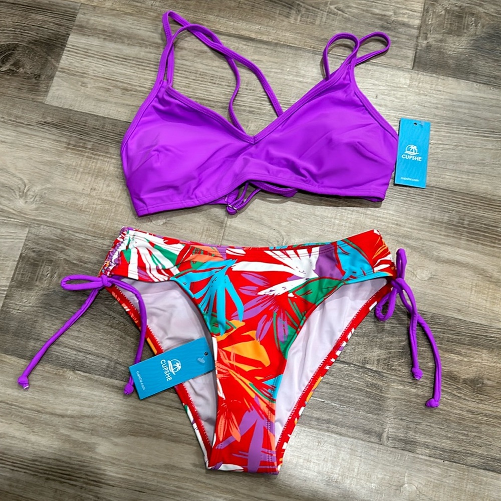 CUPSHE bikini - top M, bottom XS - NWT